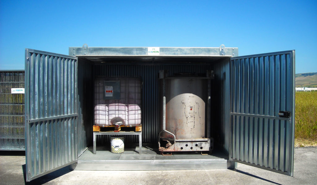 container per stoccaggio rifiuti e liquidi pericolosi