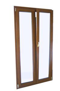 porta finestra in legno pvc rivestito effetto legno